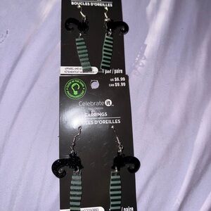 Spooky witch legs Halloween earrings